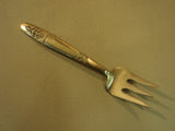 Handcrafted Vintage Serving Beef Fork 9 3/4-in Thailand Buddha Flatware Brass -- Used
