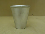 Standard Flower Pot 4in D x 4in H Shiny Silver Traditional Round Terra Cotta -- Used
