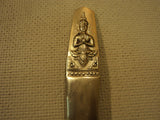 Handcrafted Vintage Serving Fork Beef 8 3/4-in Thailand Buddha Flatware Brass -- Used