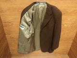 Club International Blazer Sport Coat Three Button Wool Male Adult Browns Solid -- Used