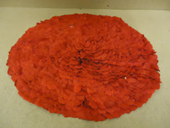 Handcrafted Round Cover Rose Petals 32in Diameter Red Fabric -- New