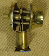 Deadbolt Lock 4in x 3in x 2 1/2in Metal Polished Brass Color -- Used