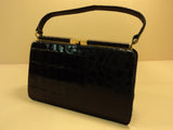 Bellestone Purse Baguette Vintage Genuine Crocodile Female Adult Blacks -- Used