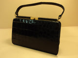 Bellestone Purse Baguette Vintage Genuine Crocodile Female Adult Blacks -- Used