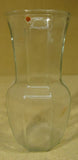 Flower Vase 9 1/2in 5in x 5in Clear Glass -- Used