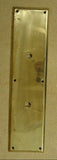Brass Vintage Door Handle Push Plate 16in x 4in x 1/4in Solid Brass -- Used
