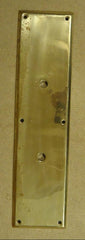 Brass Vintage Door Handle Push Plate 16in x 4in x 1/4in Solid Brass -- Used
