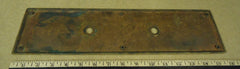 Brass Vintage Door Handle Push Plate 16in x 4in x 1/4in Solid Brass -- Used