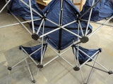 Northpole Fold Out Camping Table 4 Chairs 50in L x 50in W x 24in H Purple -- Used