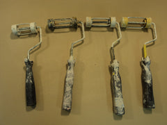 Professional 4-Inch & 3-Inch Roller Frames Lot of 4 For Standard Roller Covers -- Used