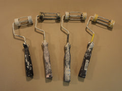 Professional 4-Inch & 3-Inch Roller Frames Lot of 4 For Standard Roller Covers -- Used