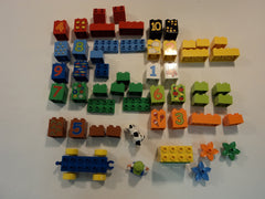 Lego Building Blocks and Accessories Multicolor Lot of 57 Plastic -- Used