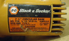 Black & Decker Vintage 7399 Circular Saw 7 1/4in Metal  -- Used