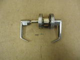 Heavy Duty Door Lever & Handle Set Satin Chrome Door Knob Metal -- Used