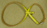 Wilson Pet Harness Adjustable 30in x 1/2in Yellow Leather Metal  -- Used