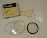 Vivitar UV-Haze Filter with Case Vintage 49mm Glass Metal   -- Used
