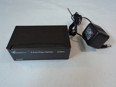 ConnectGear 2 Port Video Splitter 250 MHz Black CG25VS2 -- Used