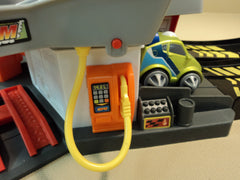 Fisher Price Rev N Go Stunt Garage Play Set With 2 Cars X5855 -- Used