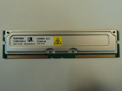 Toshiba RAM Memory Module 128MB PC800-45 RDRAM RIMM 184-Pin RAMBUS THMR1E8E-8 -- New