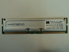 SyncMax RAM Memory Module 128MB PC800-45 RDRAM 184-Pin RAMBUS SM128R168A-845 -- New