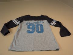 Childrens Place Boys T-Shirt Champions Gym 100% Cotton 4T Grays Solid -- Used