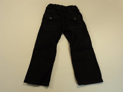 Denim Boys' Jeans Relaxed 100% Cotton Male Kids 2-3Y Blacks Solid -- Used