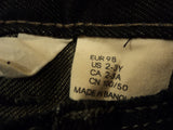 Denim Boys' Jeans Relaxed 100% Cotton Male Kids 2-3Y Blacks Solid -- Used