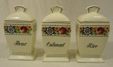 Bruhl 3826 Vintage German 13 Piece Kitchen Cannister & Spice Set Ceramic -- Used