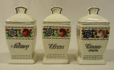 Bruhl 3826 Vintage German 13 Piece Kitchen Cannister & Spice Set Ceramic -- Used