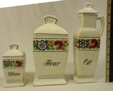 Bruhl 3826 Vintage German 13 Piece Kitchen Cannister & Spice Set Ceramic -- Used