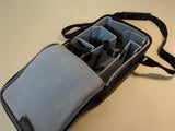 Hakuba Durable Camera Bag 10in L x 9in W x 5in D Gray/Black Transam Nylon -- Used