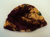 Handcrafted Baby Hat Green Gold Brown Textured 100% Merino Wool Unisex Kids 0-1 -- New No Tags