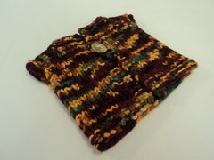 Handcrafted Girls' Baby Sweater Textured 100% Merino Wool Unisex Kids 0-1 -- New No Tags
