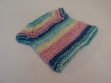 Handcrafted Girls Baby Sweater Pink Blue Yellow 100% Acrylic Female 0-1 Striped -- New No Tags
