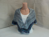 Handcrafted Wrap Shawl Blue Hand Spun Cashmere Silk Mix Female Adult -- New No Tags