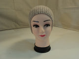 Handcrafted Reversible Slouchy Hat Beige With Sparkles Merino Wool Female Adult -- New No Tags
