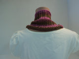 Handcrafted Cowl Wrap Rose Green Brown Alpaca Highland Wool Female Striped -- New No Tags
