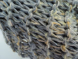Handcrafted Wrap Cowl Gray Gold Bulky Alpaca Mohair Blend Female Adult -- New No Tags