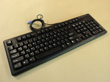 DCT Factory OG Deluxe Desktop Computer PS2 Keyboard Black PS/2 KBJ-006B -- Used