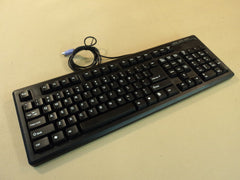DCT Factory OG Deluxe Desktop Computer PS2 Keyboard Black PS/2 KBJ-006B -- Used