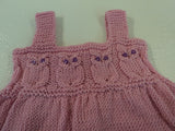 Handcrafted Knitted Baby Jumper Cotton Candy Pink 100% Merino Wool 9-12 months -- New No Tags