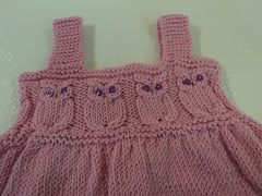 Handcrafted Knitted Baby Jumper Cotton Candy Pink 100% Merino Wool 9-12 months -- New No Tags