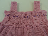 Handcrafted Knitted Baby Jumper Cotton Candy Pink 100% Merino Wool 9-12 months -- New No Tags
