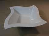 International Forum Bowl Abstract Shape 14in L x 14in W x 4in H White Modern -- Used