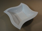 International Forum Bowl Abstract Shape 14in L x 14in W x 4in H White Modern -- Used