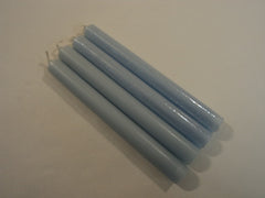 Standard Tealight and Taper Candles Set of 9 Blue/White Wax -- New