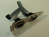 Standard Motherboard Adapter 2 DE-9 Male 11 Inch Cables Serial 694-122614 -- New