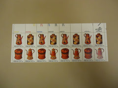USPS Scott 1775-78 15c 1979 Folk Art Pennsylvania Toleware Plate Block 20 Stamps -- New