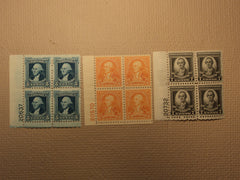 USPS Scott 710 711 712 Washington Bicentennial Issue Plate Block 1932 Mint NH OG -- New