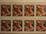 USPS Scott 2427 25c 1989 Carracci Madonna Child Lot Of 2 Plate Block Mint NH -- New